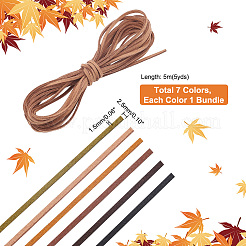 7 пачка шнуров из искусственной замши 7 цветов LW-PH0002-22