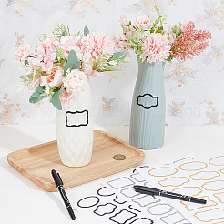 6 лист 3 стилей ПВХ пустые самоклеящиеся наклейки для баночки с приправами DIY-GO0001-19