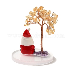 Рождественские украшения из натурального желтого кварца DJEW-K028-03B