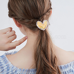 Кабошоны из ПВХ и пластиковых блесток в форме сердца KY-CJ0001-45