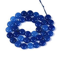 Окрашенные природные белый нефрит бисер пряди&nbsp;G-T143-16I