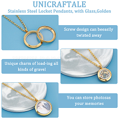 3 шт. 3 подвески-медальоны из нержавеющей стали 304 FIND-UN0001-83G