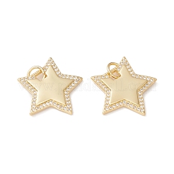 Латунные микропаве прозрачные подвески с фианитом&nbsp;KK-G415-16G