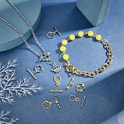 8 комплект латунных застежек-тоглов 4-х стилей&nbsp;KK-PH0001-88