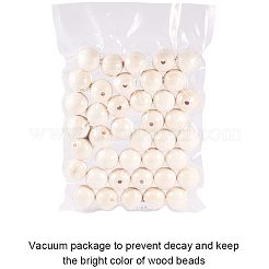 Незаконченные деревянные бусы WOOD-PH0008-18