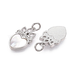 Латунные микропаве прозрачные подвески с фианитом&nbsp;KK-N254-211P