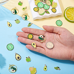 40шт 10 стиля подвески из сплава с эмалью&nbsp;ENAM-TA0003-06