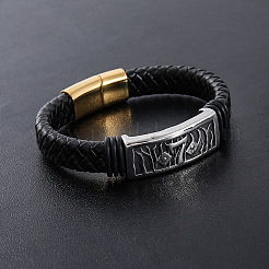 Браслеты из плетеного шнура из искусственной кожи в стиле панк&nbsp;LD8798-2