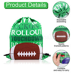 24 шт. 6 сумки-рюкзаки для хранения из полиэстера в стиле регби со шнурком ABAG-BC0001-63
