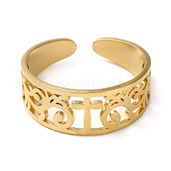 Открытое манжетное кольцо из нержавеющей стали 304&nbsp;LS-RJEW-C063-01G