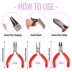 Набор из 3 мини-плоскогубцев из углеродистой стали 3 видов&nbsp;PT-TA0001-12