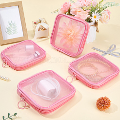 4 шт. косметичка-клатч из нейлоновой сетки и полиэфирного волокна на молнии для хранения&nbsp;ABAG-CN0001-57A