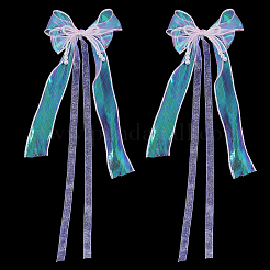 Украшение для сумки из нейлоновой органзы и пластиковых бусин с имитацией жемчуга&nbsp;HJEW-PH02020