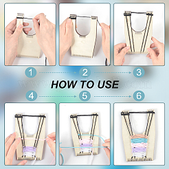 1 набор деревянных вилок для ручного ткацкого станка и рукоделия&nbsp;DIY-BC0013-67