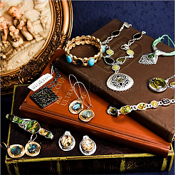 Собранные акриловые и печатные подвески из натуральных пресноводных ракушек FIND-BC0001-50