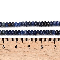 Природный содалит бисер нитей&nbsp;G-B175-A10-2x4mm