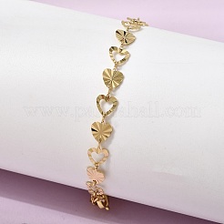 Браслет из латунных звеньев для женщин&nbsp;BJEW-K298-05G