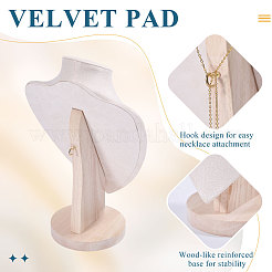 Деревянные подставки для ожерелий в форме бюста&nbsp;NDIS-WH0003-019A-01