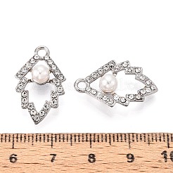 Подвески из сплава и искусственного жемчуга со стразами PALLOY-T092-06P