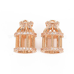 Покрытие стойки латунь микропаве прозрачные подвески из кубического циркония&nbsp;X-KK-T060-17-RS