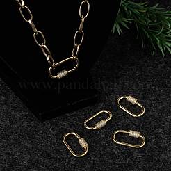 Латунь микропаве кубический цирконий винт карабин подвески с замком ZIRC-G160-21G