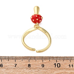 Латунные эмалевые открытые манжеты для женщин RJEW-U057-25G