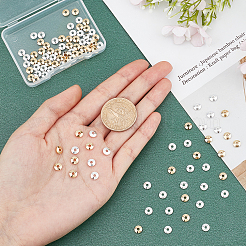 100шт 2 цвета латунные дистанционные бусины&nbsp;KK-PH0003-53