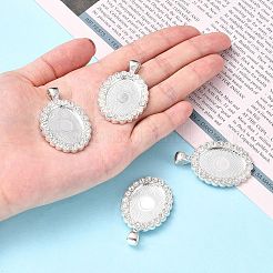 Сеттинги горный хрусталь кулон кабошон овальной формы сплава&nbsp;X-ALRI-T354-01S