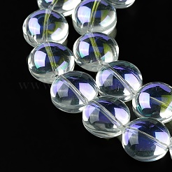 Прозрачные стеклянные бусины гальваническим пряди&nbsp;EGLA-K061-05A-02