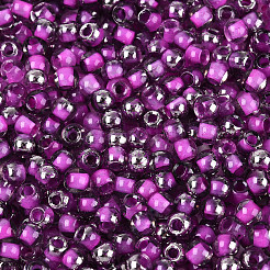 Прозрачные внутри цветные стеклянные бусины&nbsp;SEED-T007-19A-04