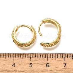 Стойка позолоченное кольцо латунные серьги-кольца для женщин EJEW-C125-11G