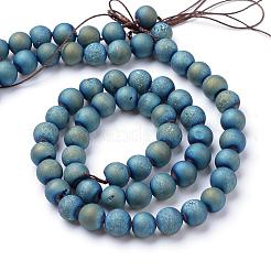 Гальванические природные друзы геодез агат из бисера G-R345-8mm-54