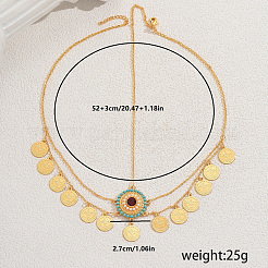 Элегантный ближневосточный стиль Рамадан цинковый сплав и латунная монета кисточка подвеска голова женские ювелирные изделия цепи FX1267