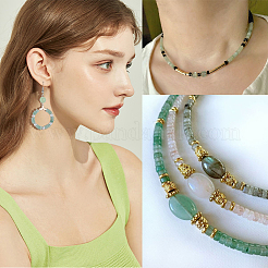 2 нити натуральных зеленых авантюриновых бусин нити G-SC0002-73