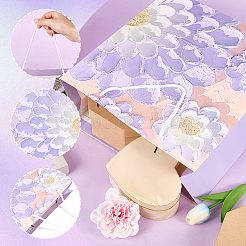 1 шт. бумажные подарочные пакеты для хранения с цветочным принтом и веревочной ручкой&nbsp;ABAG-SP0001-09A