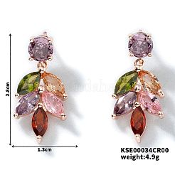 Милые латунные серьги с кубическим цирконием&nbsp;WI7590-1