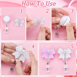 4 шт. 4 стиля акриловой выдвижной катушки для значков&nbsp;AJEW-NB0007-77