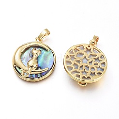 Подвески из натурального ушка / ракушки&nbsp;BSHE-I014-02G