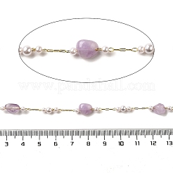 Цепочки из бисера из натурального аметиста ручной работы CHC-F020-03G-05