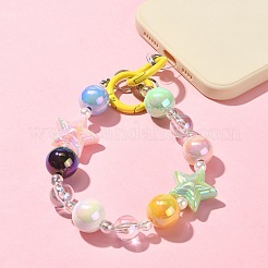 Акриловые мобильные ремешки из бисера HJEW-JM01056