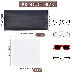 1 шт. портативный футляр для очков из искусственной кожи&nbsp;AJEW-CN0005-21B