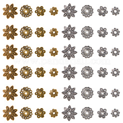 240 шт. 8 стиля тибетских сплавных бусин-цветочков&nbsp;TIBE-SP0001-26