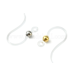 60 шт. 3-х цветные экологически чистые пластиковые крючки для сережек STAS-FS0001-61