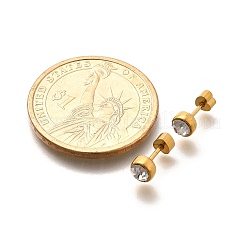 Серьги-гвоздики из нержавеющей стали 304 с ионным покрытием (IP) EJEW-A118-14G-02