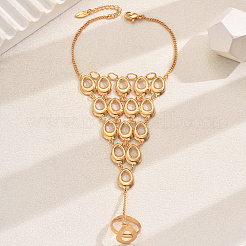 Винтажные классические латунные браслеты-кольца со звеньями в форме капли для женщин RG9385