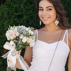 2 шт. оправа для подвески из сплава со стразами PALLOY-FH00156