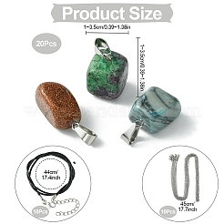 Наборы для изготовления ожерелья с подвесками из натуральных и синтетических камней своими руками&nbsp;DIY-YW0008-91