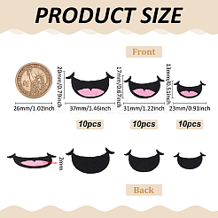 1 пакетик фетрового ротика для куклы AJEW-FG0004-91A