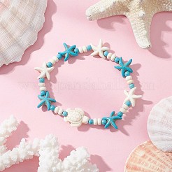 2шт. синтетические бирюзовые бусины&nbsp;BJEW-JB12018