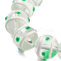 Стеклянные бусины с эмалевыми нитями&nbsp;GLAA-M047-01H